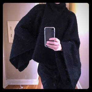 DKNY wool poncho